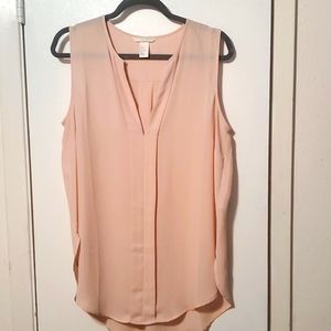 H&M sleeveless blouse size 10 salmon.